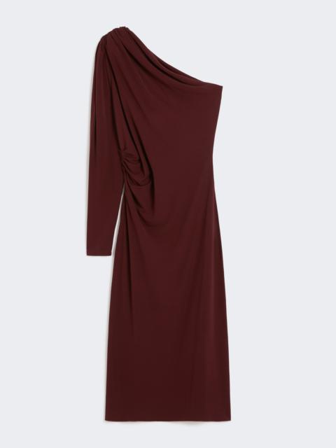 Max Mara GARGANO Jersey one-shoulder dress