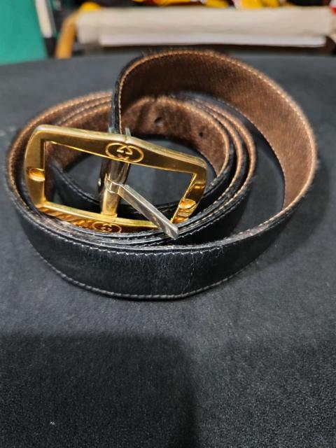 GUCCI Vintage 80s gold gucci reversible belt