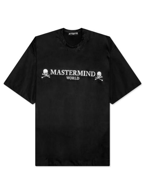MASTERMIND WORLD DOUBLE LAYER BOXY OG LOGO T-SHIRT - BLACK