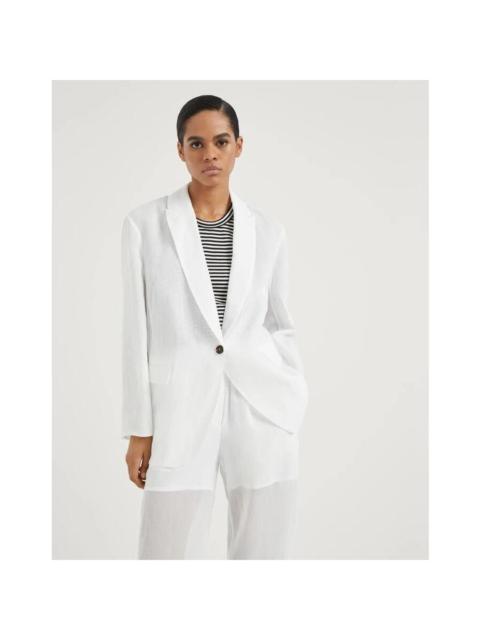 Brunello Cucinelli Brunello Cucinelli Wowhite Relaxed Cotton Blazer