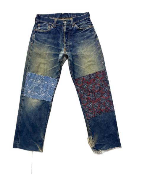 EVISU THRASHED CUSTOM VINTAGE EVISU SELVEDGE DENIM LOT 2504XX