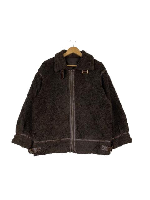 Other Designers Japanese Brand - LUNACION Deep Pile Brown Fleece Jacket #1058-C48