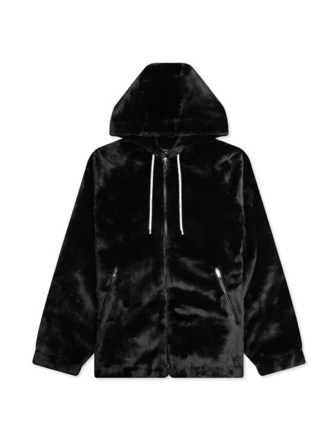 MASTERMIND WORLD ACRYLIC WOVEN FULL ZIP JACKET - BLACK