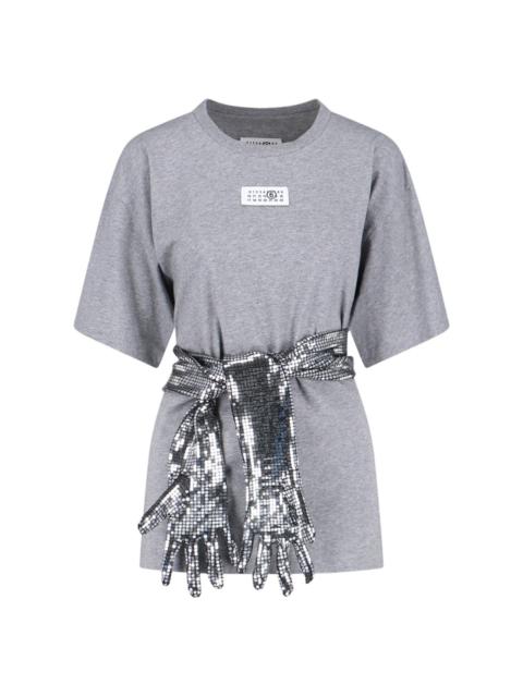 MM6 Maison Margiela GLOVES CREWNECK T-SHIRT