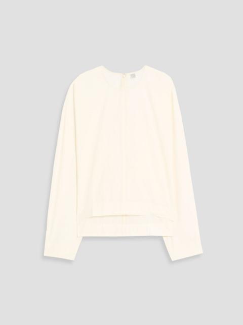 TOTEME Crinkled cotton-blend top