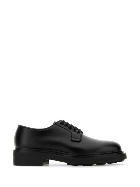 Prada Prada Men Black Leather Lace-Up Shoes