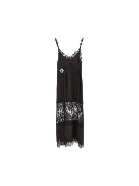 PINKO Pinko Jacquard Lace Slipdress Brown Women