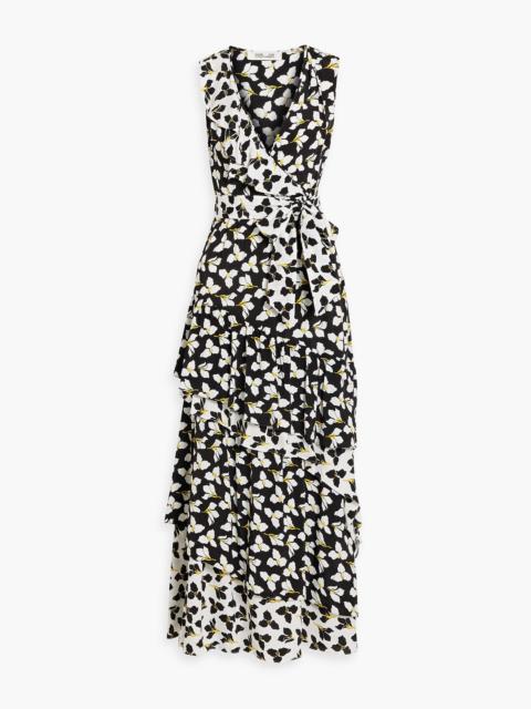 DIANE VON FURSTENBERG Elisabetta wrap-effect floral-print crepe maxi dress