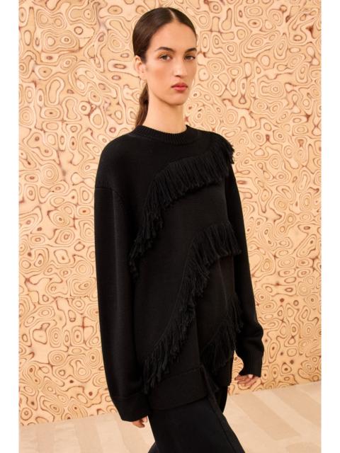 ULLA JOHNSON Ina Oversized Fringe Pullover