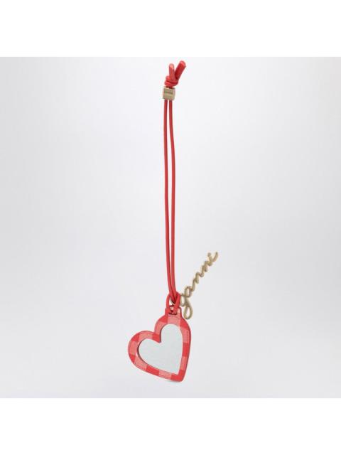 GANNI Ganni Heart-Shaped Mirror Bou Red Women