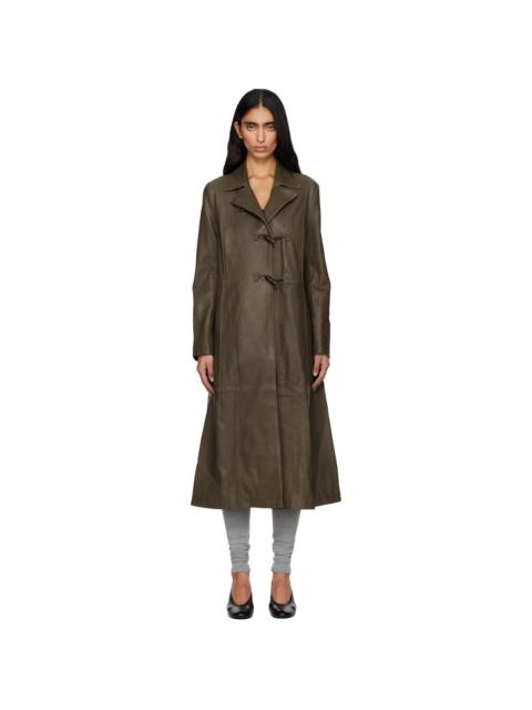 paloma wool Khaki Nolan Leather Coat