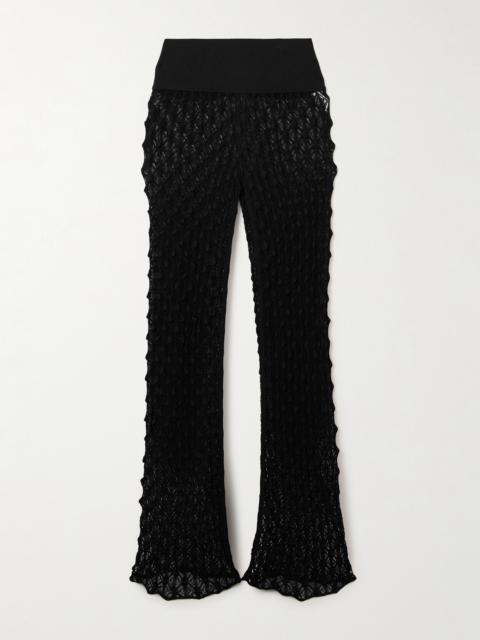 Alaïa Open-knit Straight-leg Pants