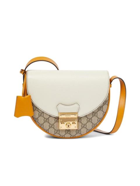 GUCCI Natural Padlock GG Small Leather Shoulder Bag