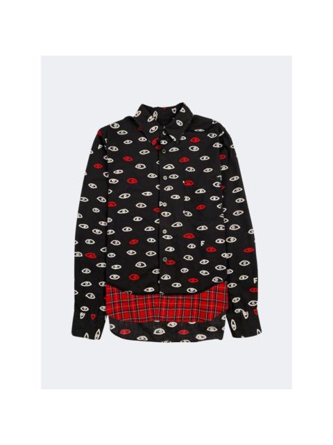Other Designers Comme des Garcons Black - 2015 Eyes All-Over Print Flannel Long Sleeves Shirt