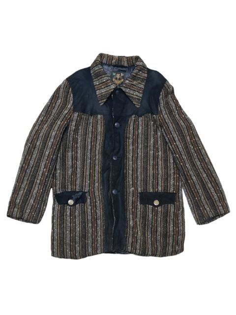 Other Designers Vintage Donegal Tweed Coat Jacket Distressed