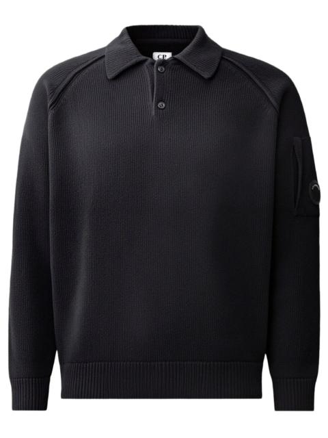 C.P. Company C.P. Company Men Lens-Detail Ribbed Polo Shirt