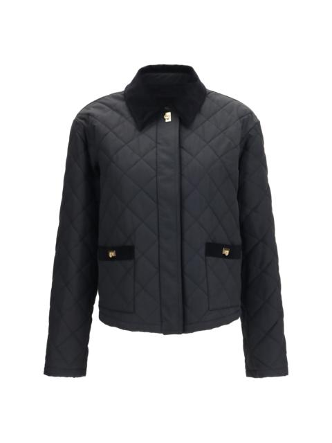 FERRAGAMO Ferragamo Padded Jacket with Gancini Buckles Black