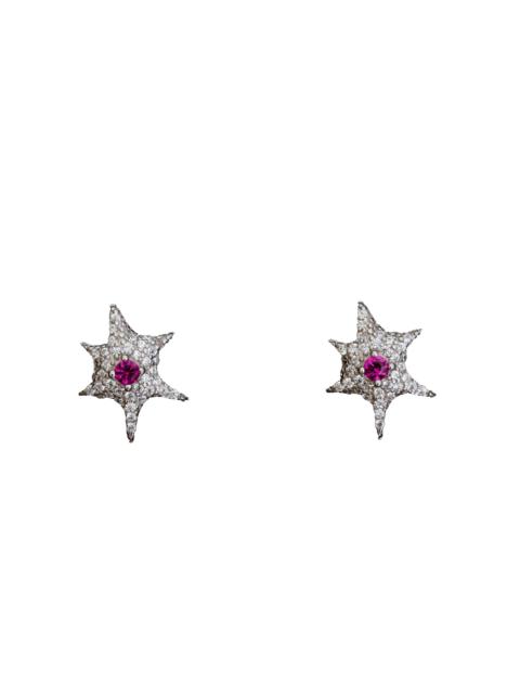 Collina Strada HOT PINK STARBURST STUDS