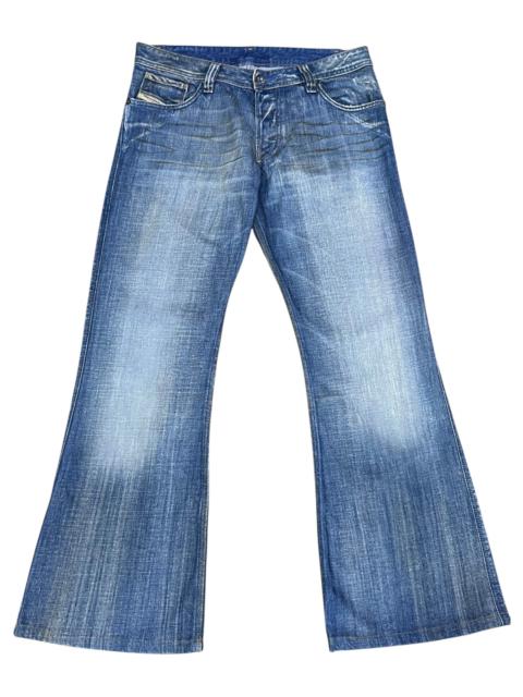 Diesel FYE PUNK🔥DIESEL Distressed Denim Wide Leg Super FLARE Jeans