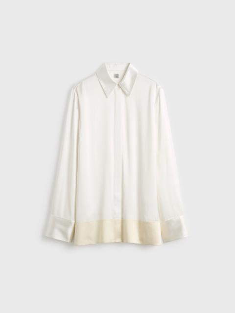 TOTEME Soft tuxedo shirt white