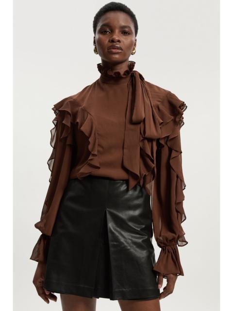 KAREN MILLEN Faux Leather Skort