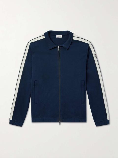 Striped Cotton-Jersey Track Jacket
