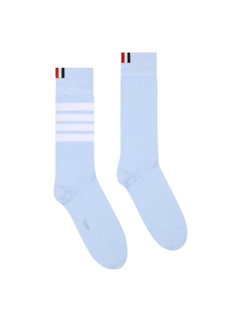Thom Browne Cotton 4-Bar Mid Calf Socks Men