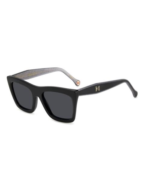 CAROLINA HERRERA Carolina Herrera Grey Square Ladies Sunglasses HER 0226/S 0BSC/IR 53