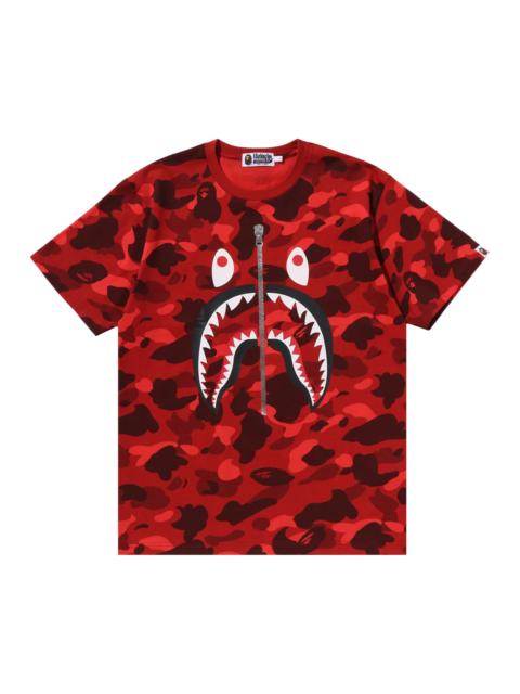 A BATHING APE® BAPE Color Camo Shark Tee 'Red'