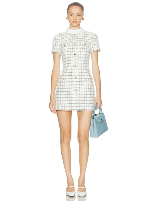 Check Boucle Mini Dress