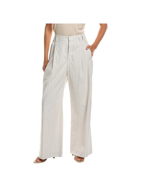 Brunello Cucinelli Brunello Cucinelli Wooff White Wide Leg Trousers