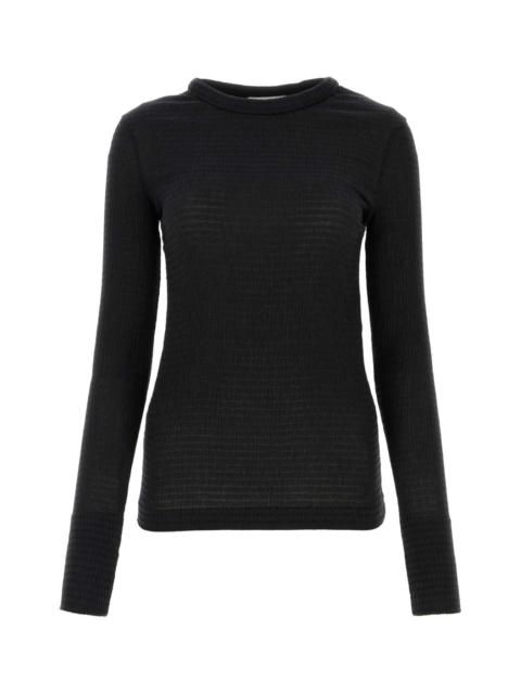 Jil Sander Jil Sander Women Black Stretch Polyester Blend Sweater