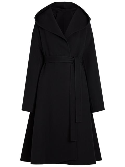Alaïa Alaïa Belted Hooded Wool Wrap Coat