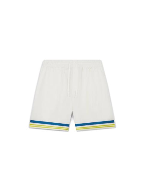 CASABLANCA Flaming Tennis Club Icon Silk Shorts