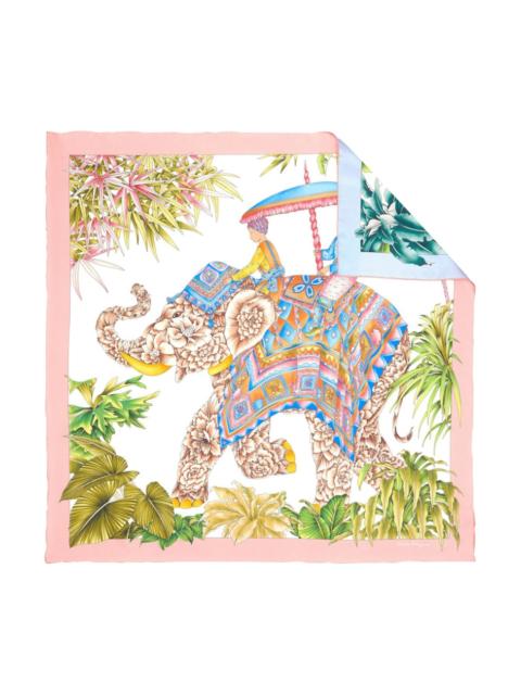 FERRAGAMO Ferragamo Women India Print Double Face Foulard