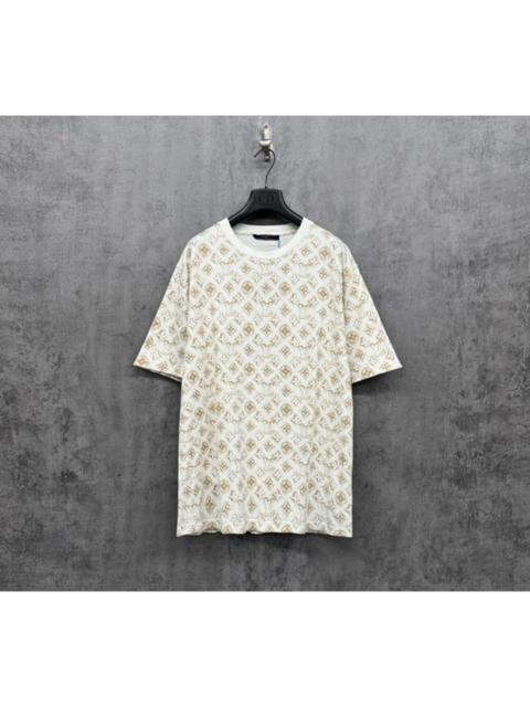 Louis Vuitton Louis Vuitton all-logo sand-dyed short-sleeved shirt