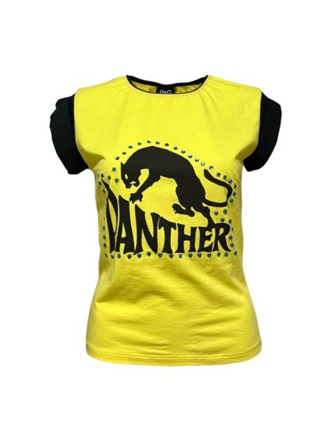 Other Designers D&G - D&G Spring Summer 2002 "Panther" Rhinestone T-Shirt