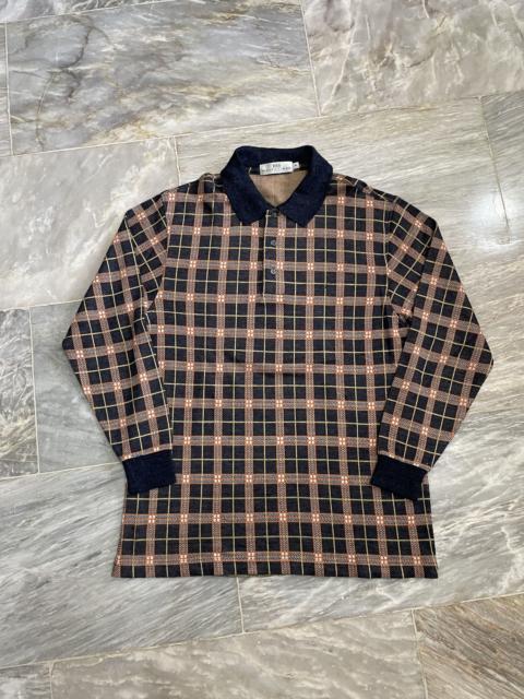 BALENCIAGA Vintage Balenciaga Checkered Polo Shirt Long sleeve