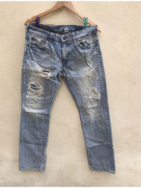 Other Designers Distressed Denim - MadeInJapan Rivet Blue Patchwork Pant Distress denim jeans