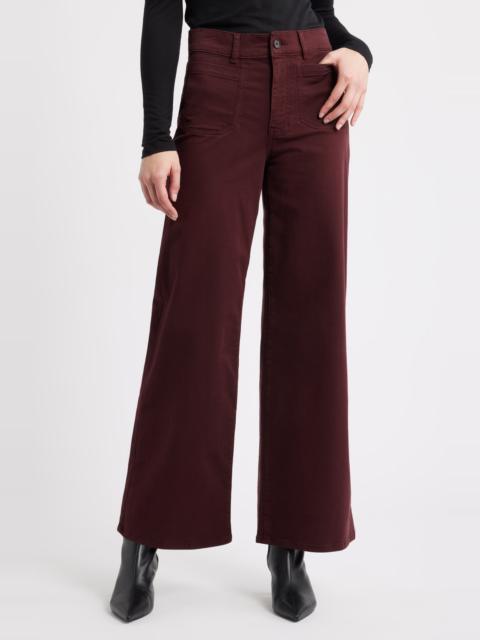 FRAME FRAME Le Slim Modernist Pocket Palazzo Jeans in Cabernet at Nordstrom