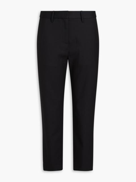NILI LOTAN Cropped wool-blend twill slim-leg pants