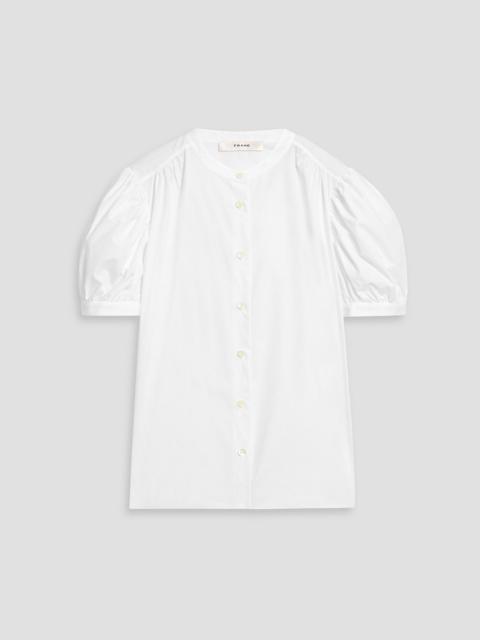 FRAME The Gathered cotton-poplin top