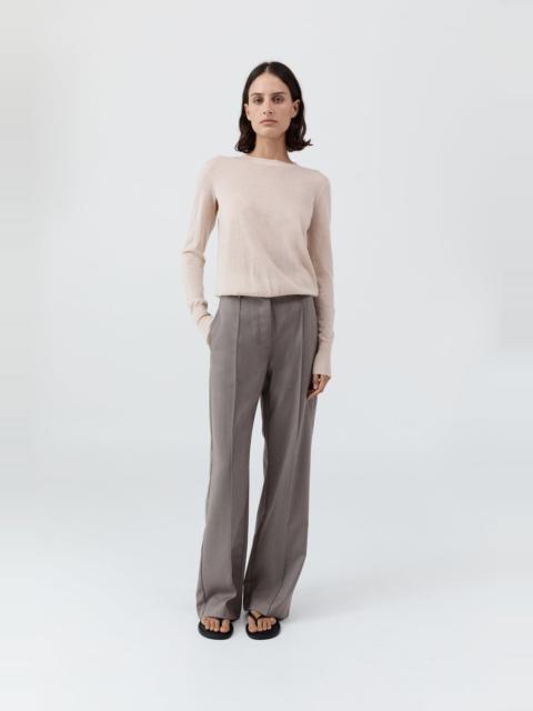 ST. AGNI Merino Wool Slit Sleeve Sweater - Powder