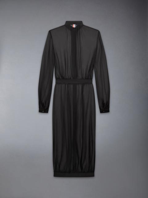 Thom Browne Chiffon Button Placket Hobble Dress