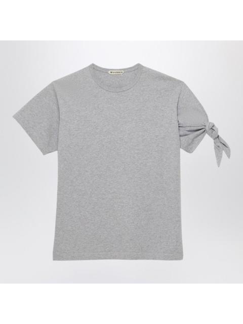Other Designers Jw Anderson Grey T-Shirt With Knotted Sleeve Men