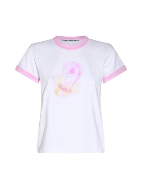 Alexander Wang white and pink cotton t-shirt