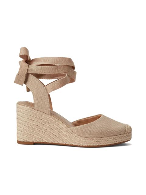 Beige Espadrilles With Ankle Laces