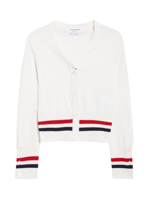 Thom Browne Thom Browne Shrunken Cashmere Cardigan in White at Nordstrom