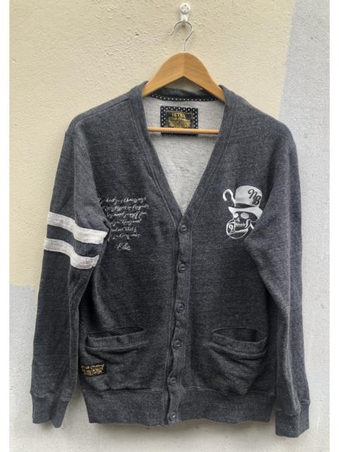 Other Designers Vintage - Etbx skull Grey pattern wth Cardigan Pockets Sweaters