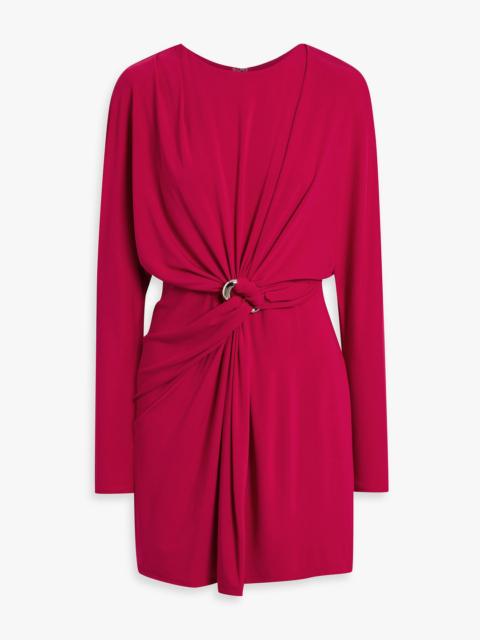 SIMKHAI Linds embellished twisted stretch-jersey mini dress